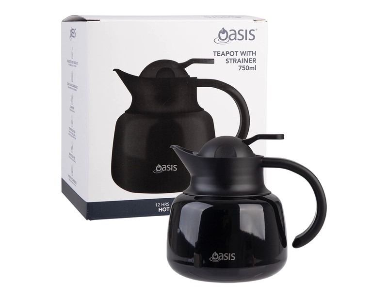 Oasis 750ml Stainless Steel Insulated Teapot with Strainer