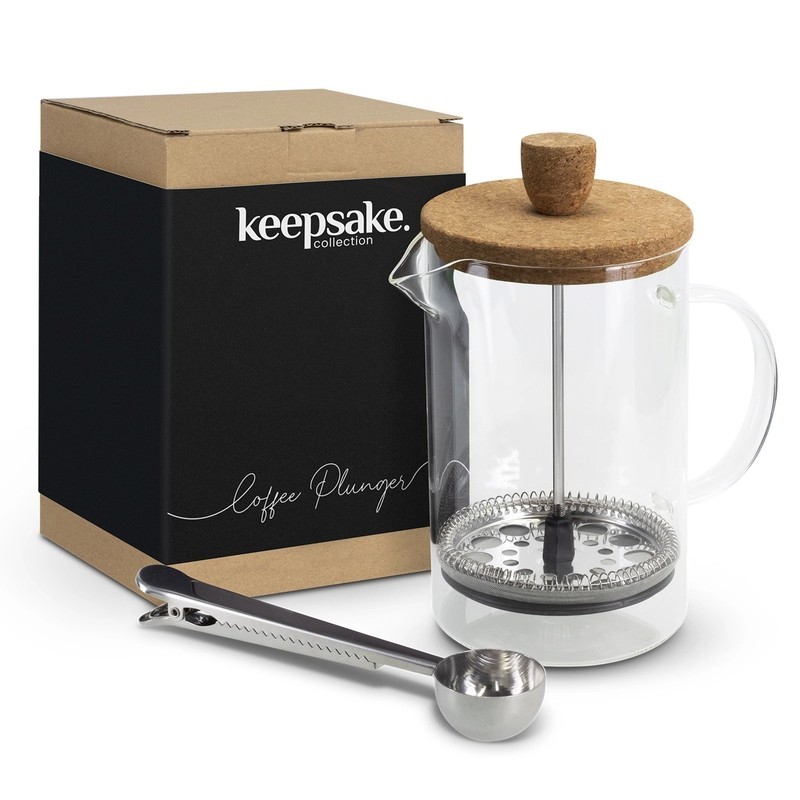 Keepsake Onsen Cork Lid Borosilicate Glass Coffee Plunger