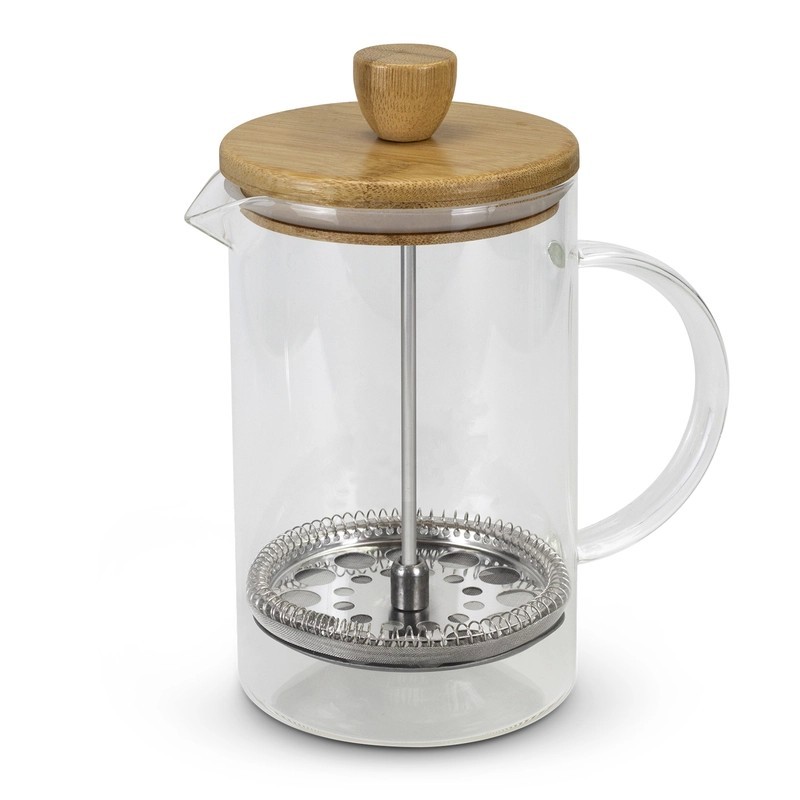 NATURA Azzurra Bamboo Lid Borosilicate Coffee Plunger