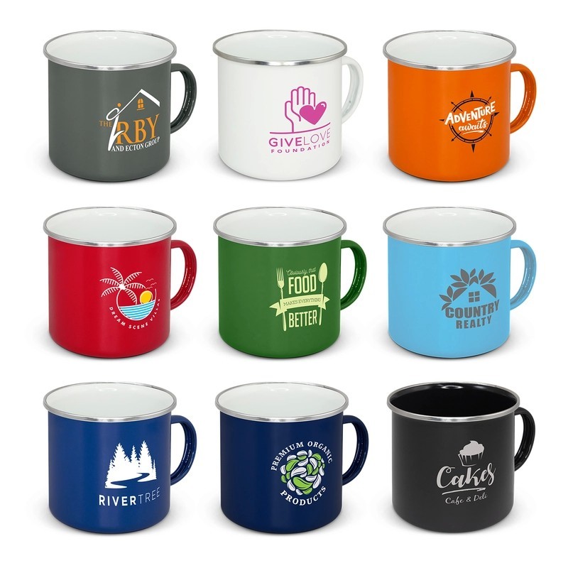 Bendigo 500ml Stainless Steel Enamel Mug