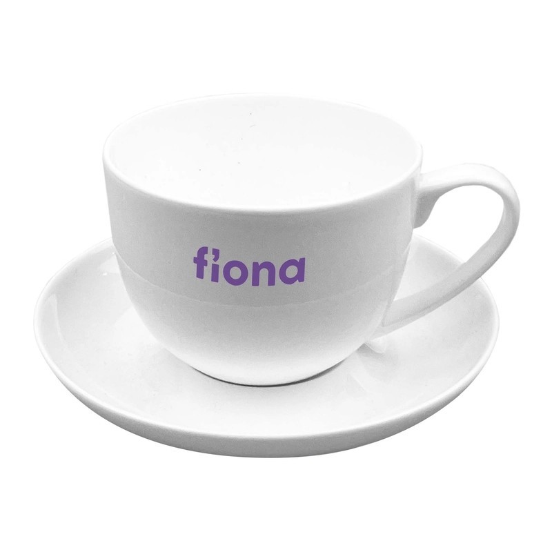 Stoneware Tea Cup and Saucer