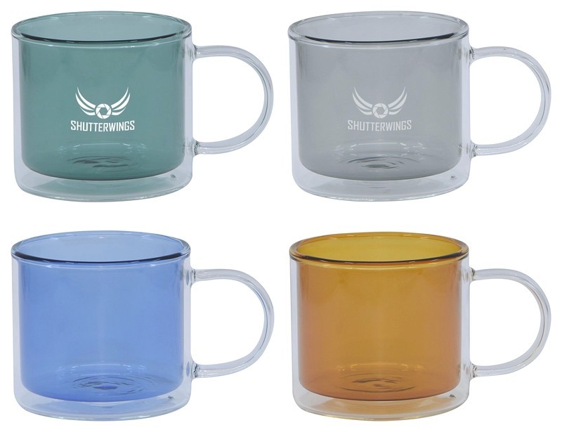 Spectrum Glass Double Wall Coffee Mug