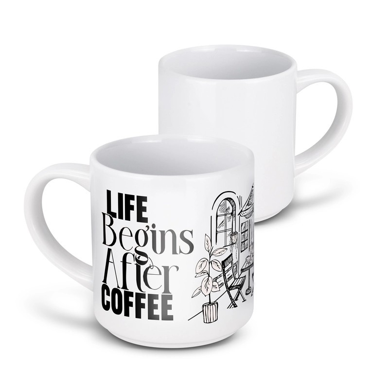 Arista 375ml Ceramic Stackable Coffee Mug
