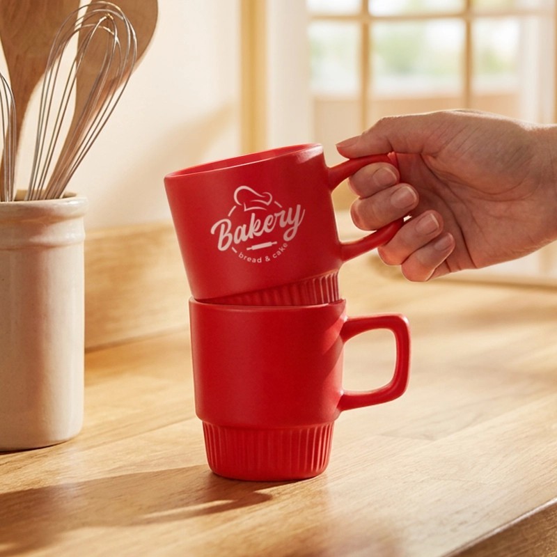 Barista 300ml Ceramic Stackable Coffee Mug