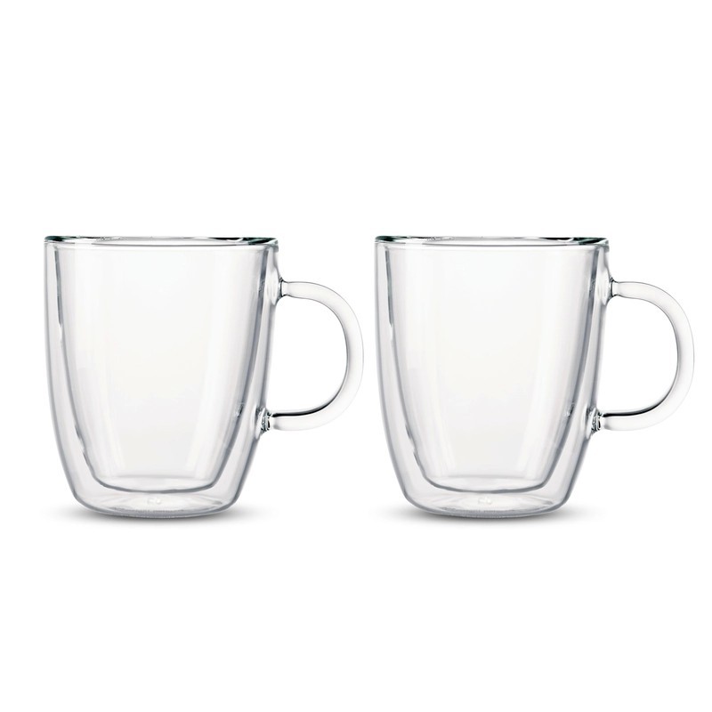 Bodum Bistro 2 Piece Double Wall Borosilicate Mug Set