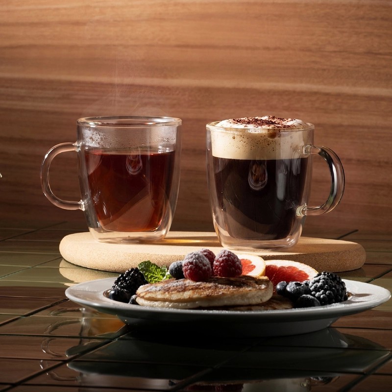 Bodum Bistro 2 Piece Double Wall Borosilicate Mug Set