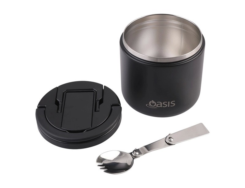Oasis 500ml Stainless Steel Vacuum Food Flask with Spork