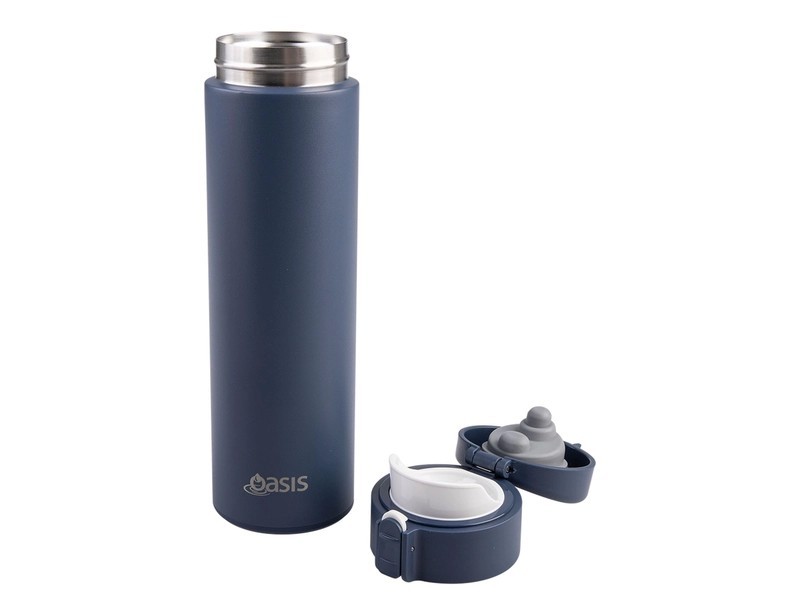 Oasis 480ml Flip-Top Stainless Steel Insulated Flask