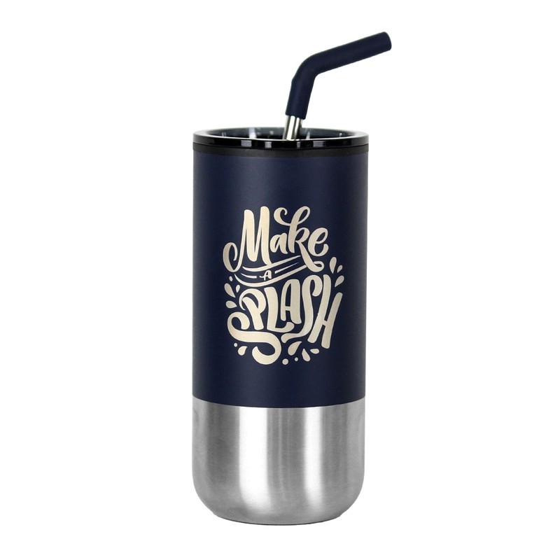 Lagom 470ml Stainless Steel Tumbler with SS Straw