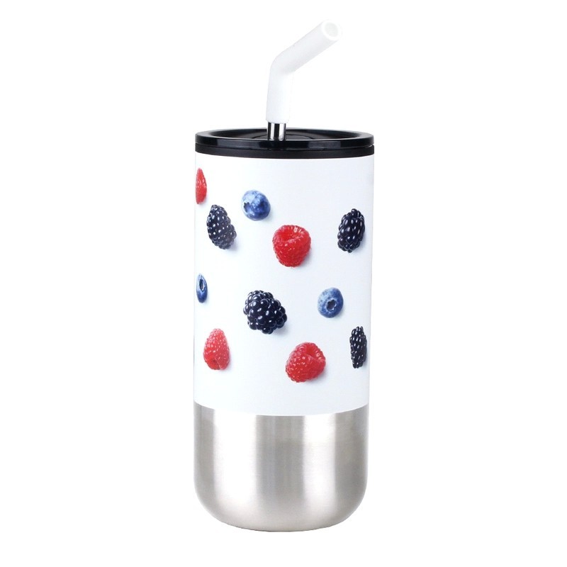 Lagom 470ml Stainless Steel Tumbler with SS Straw