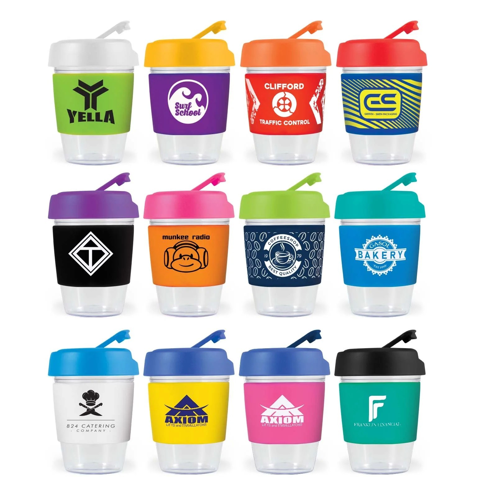 Kick 320ml Silicone Band Crystal Coffee Cup