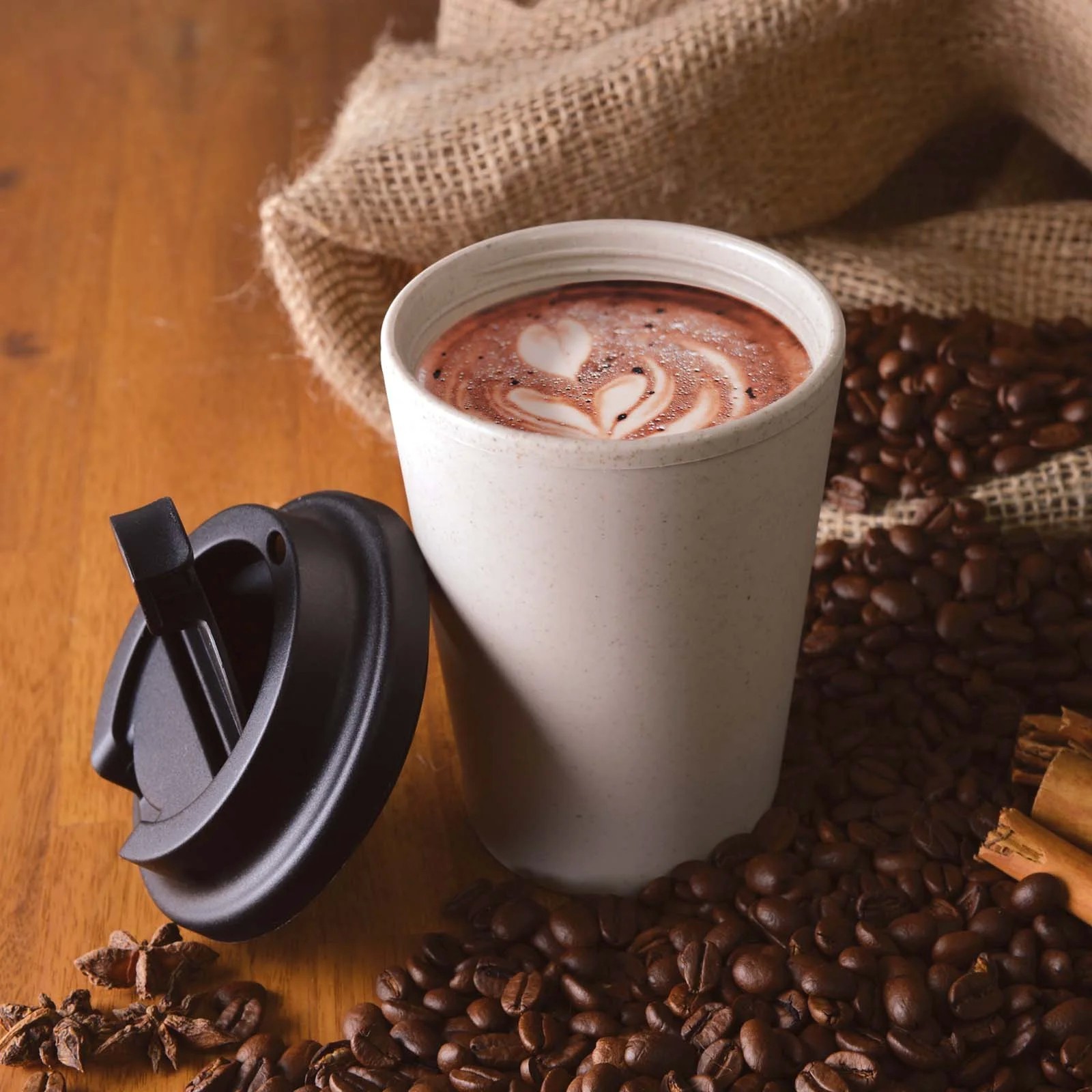 Aroma Eco 350ml Comfort Lid Polypropylene Coffee Cup