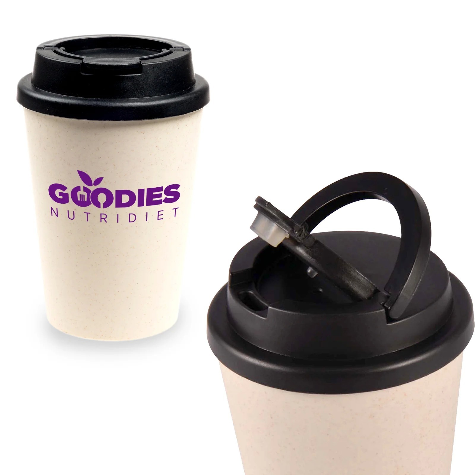 Aroma Eco 350ml Handle Lid Polypropylene Coffee Cup