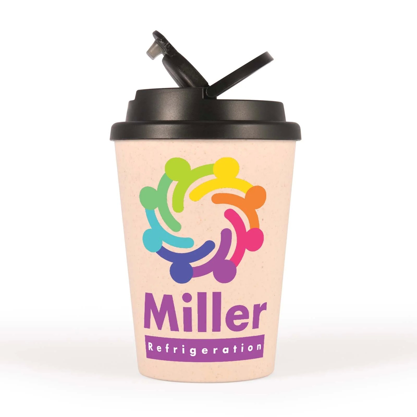 Aroma Eco 350ml Handle Lid Polypropylene Coffee Cup