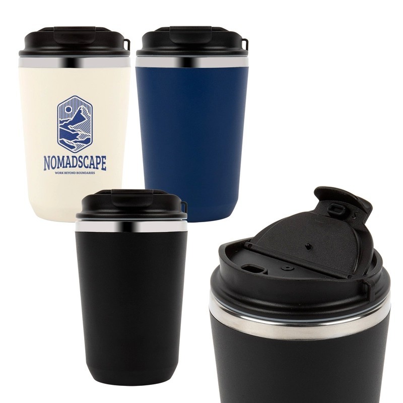 Heron 400ml Polypropylene Double Wall Coffee Cup