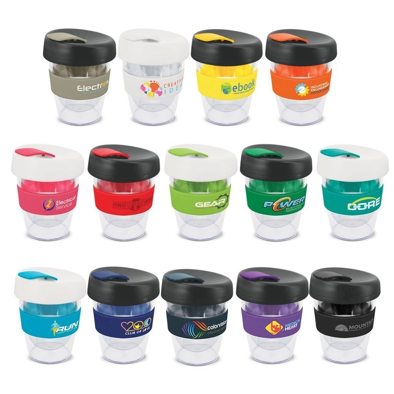Express Leviosa 230ml Plastic Coffee Cup with Silicone Band