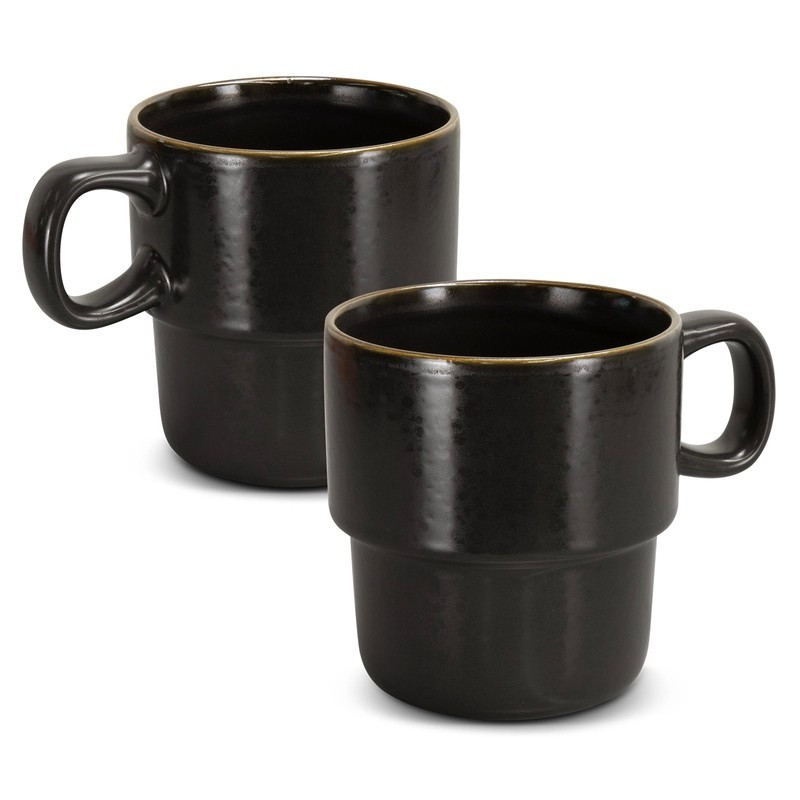 Keepsake 2 Piece Ceramic Stackable Coffee Cup Set