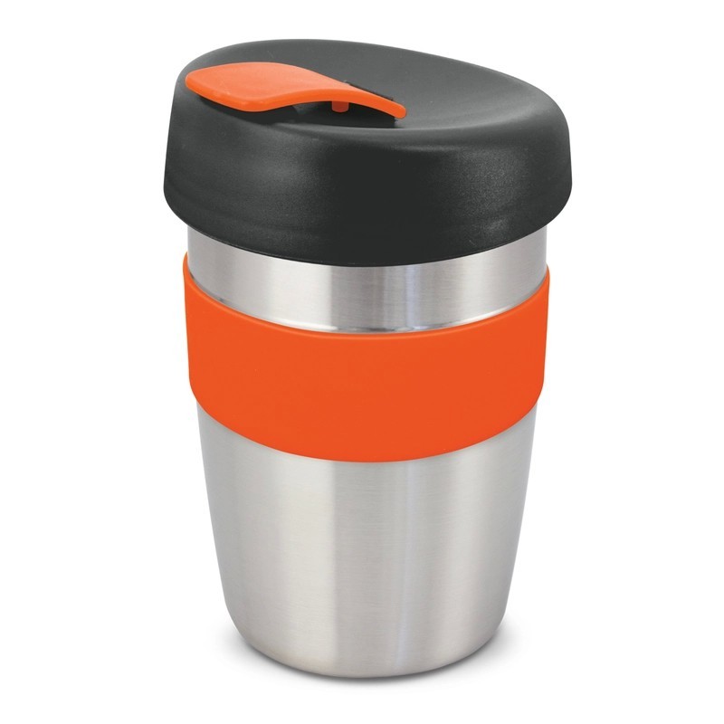 Express Elite 350ml Stainless Steel Coffee Cup with Silicone Band