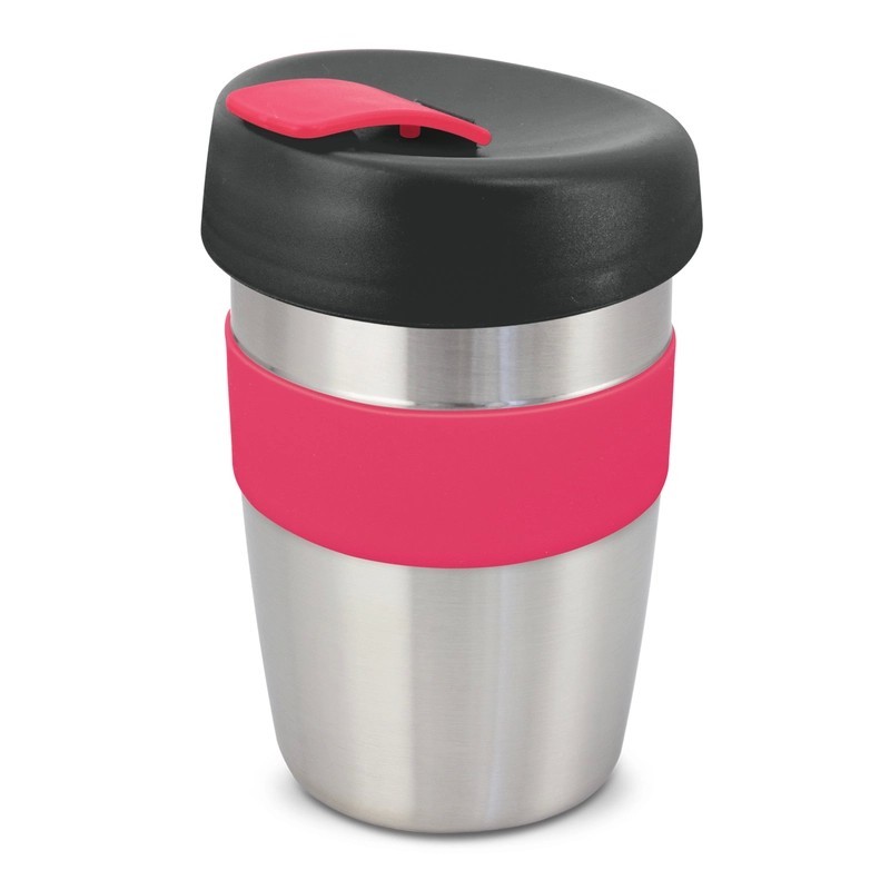 Express Elite 350ml Stainless Steel Coffee Cup with Silicone Band