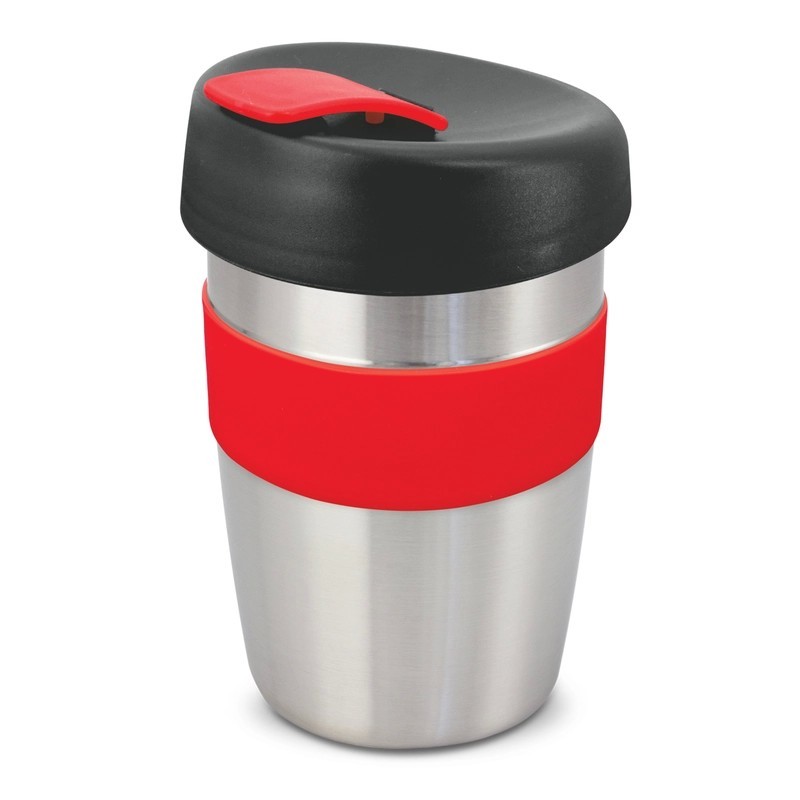 Express Elite 350ml Stainless Steel Coffee Cup with Silicone Band