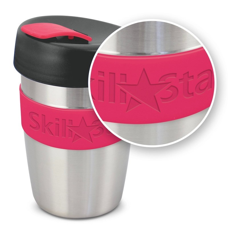 Express Elite 350ml Stainless Steel Coffee Cup with Silicone Band
