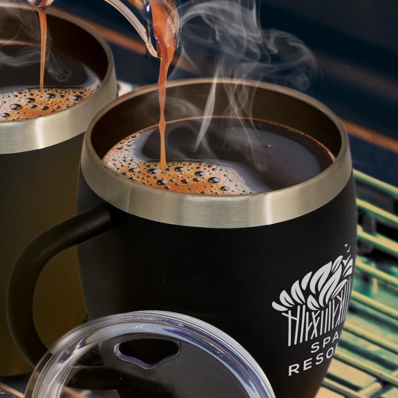 Verona 300ml Stainless Steel Vacuum Coffee Cup with Handle