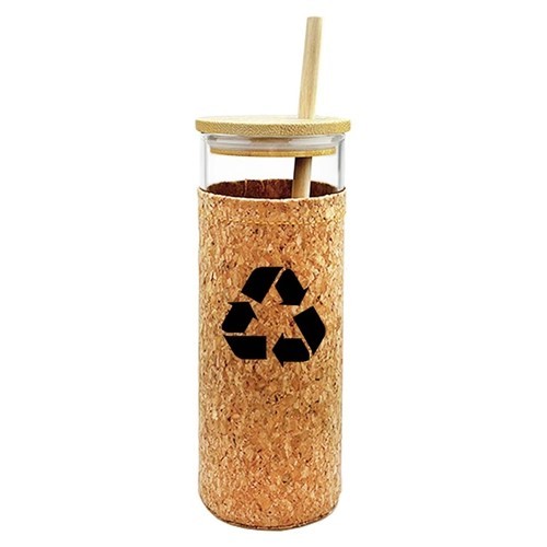 Eidy 480ml Bamboo Lid Glass Bottle