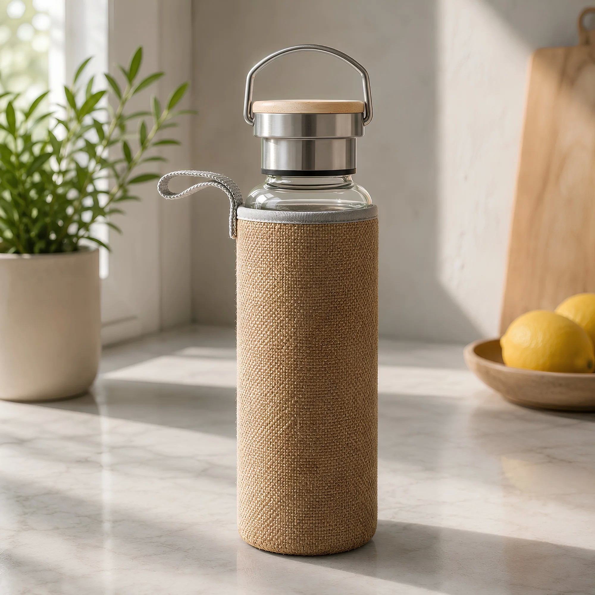 Bento 550ml Glass Drink Bottle