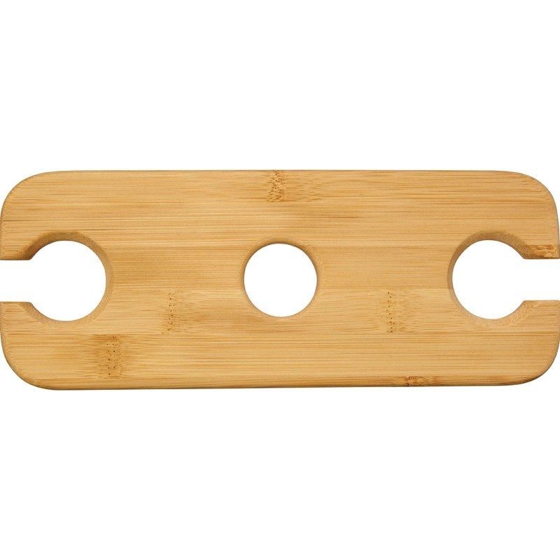Bamboo Wine Bottle and Glass Carrier