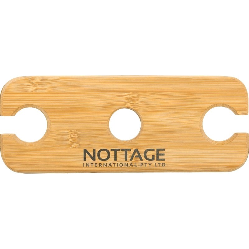 Bamboo Wine Bottle and Glass Carrier