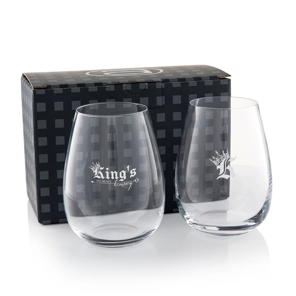 Ariston 550ml Stemless Glass Twin Pack
