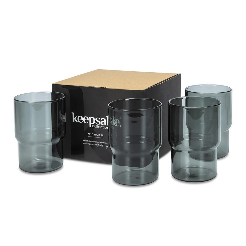 Keepsake Arlo 4 Piece 350ml Glass Tumbler Set