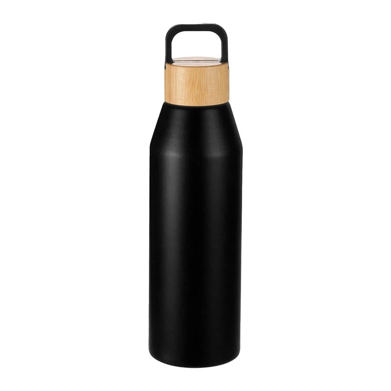 Aspen Recycled 1L Aluminium Drink Bottle with Bamboo Lid 1L