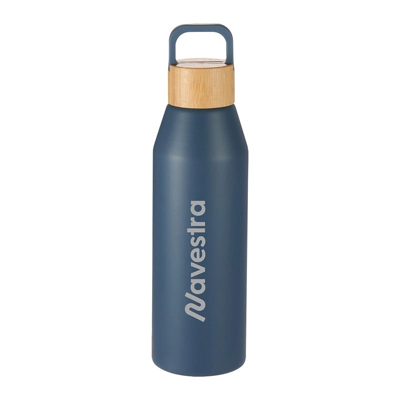Aspen Recycled 1L Aluminium Drink Bottle with Bamboo Lid 1L
