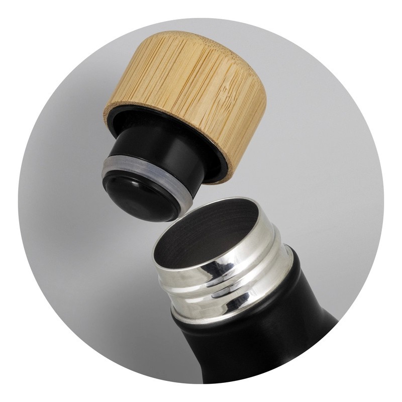 Mirage Bambino 500ml Bamboo Lid Stainless Steel Vacuum Bottle