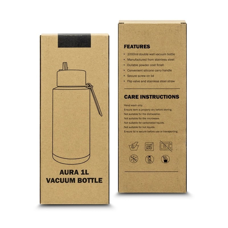 Aura 1L Stainless Steel Vacuum Bottle