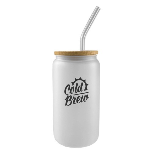 Nordic 450ml Bamboo Lid Glass Tumbler