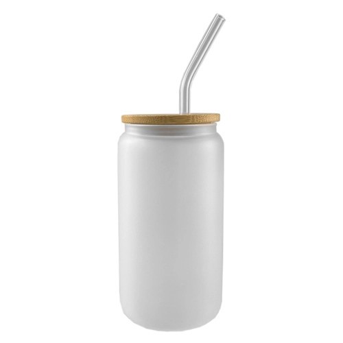Nordic 450ml Bamboo Lid Glass Tumbler