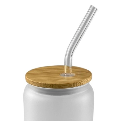 Nordic 450ml Bamboo Lid Glass Tumbler