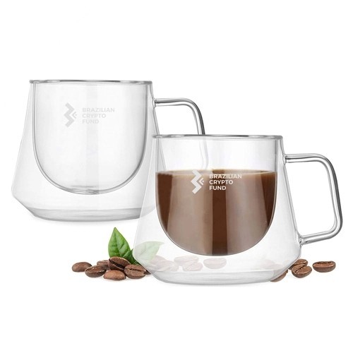 Diamond 230ml Glass Coffee Cup