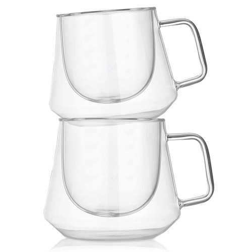 Diamond 230ml Glass Coffee Cup