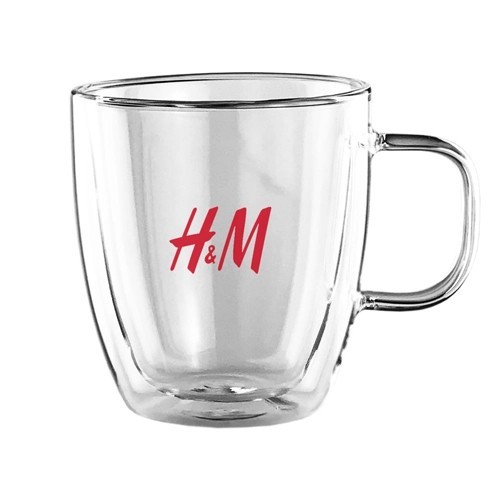 Garna 350ml Glass Double Wall Coffee Cup
