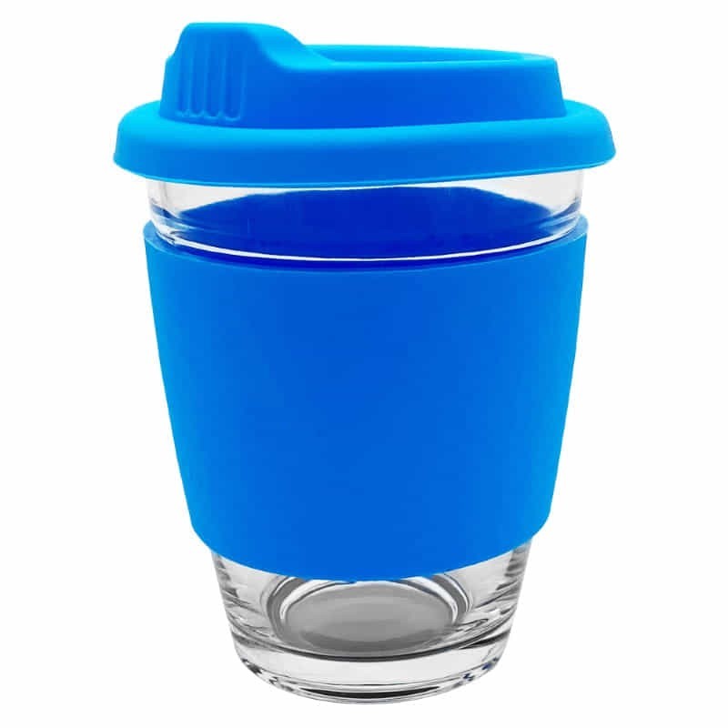 Carlo Glass Coffee Cup - Silicone Band 340ml