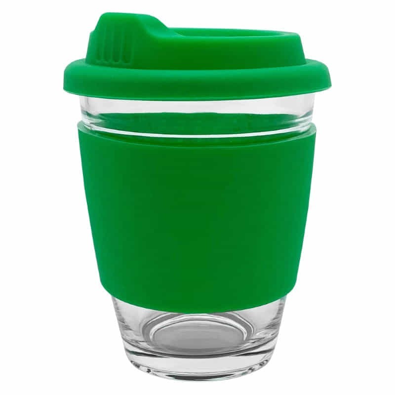 Carlo Glass Coffee Cup - Silicone Band 340ml