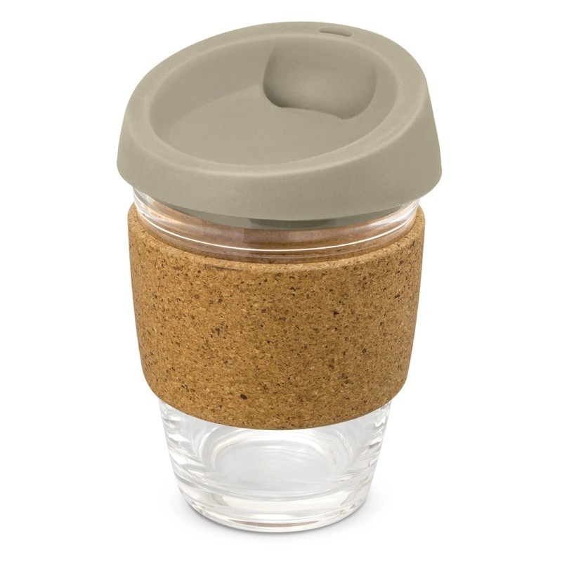 Metro 340ml Glass Coffee Cup with Cork Band