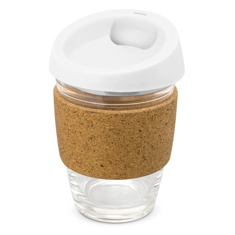 Metro 340ml Glass Coffee Cup with Cork Band