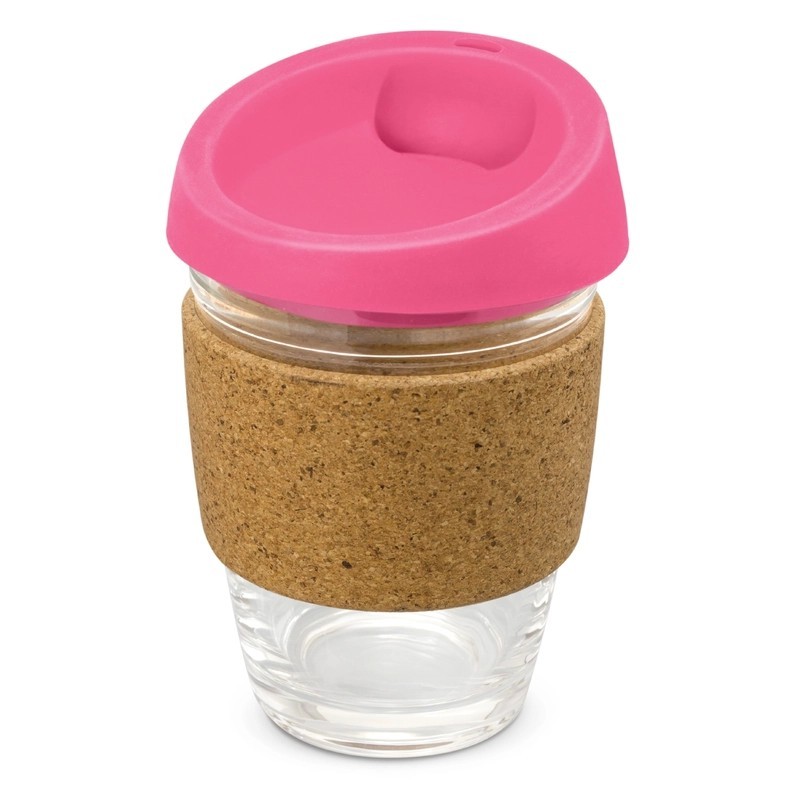 Metro 340ml Glass Coffee Cup with Cork Band