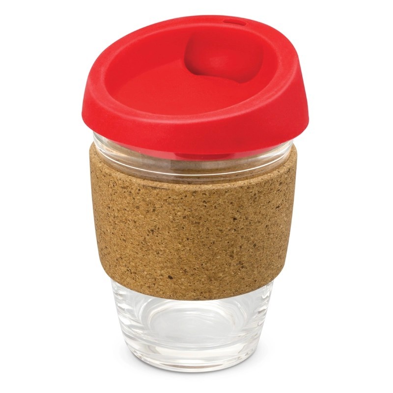 Metro 340ml Glass Coffee Cup with Cork Band