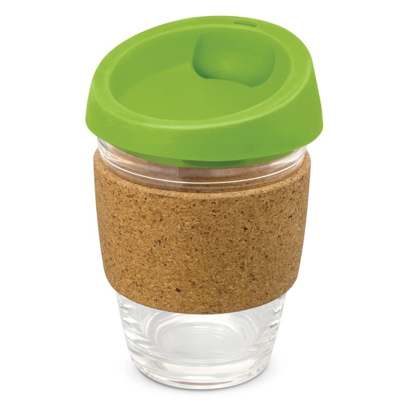 Metro 340ml Glass Coffee Cup with Cork Band