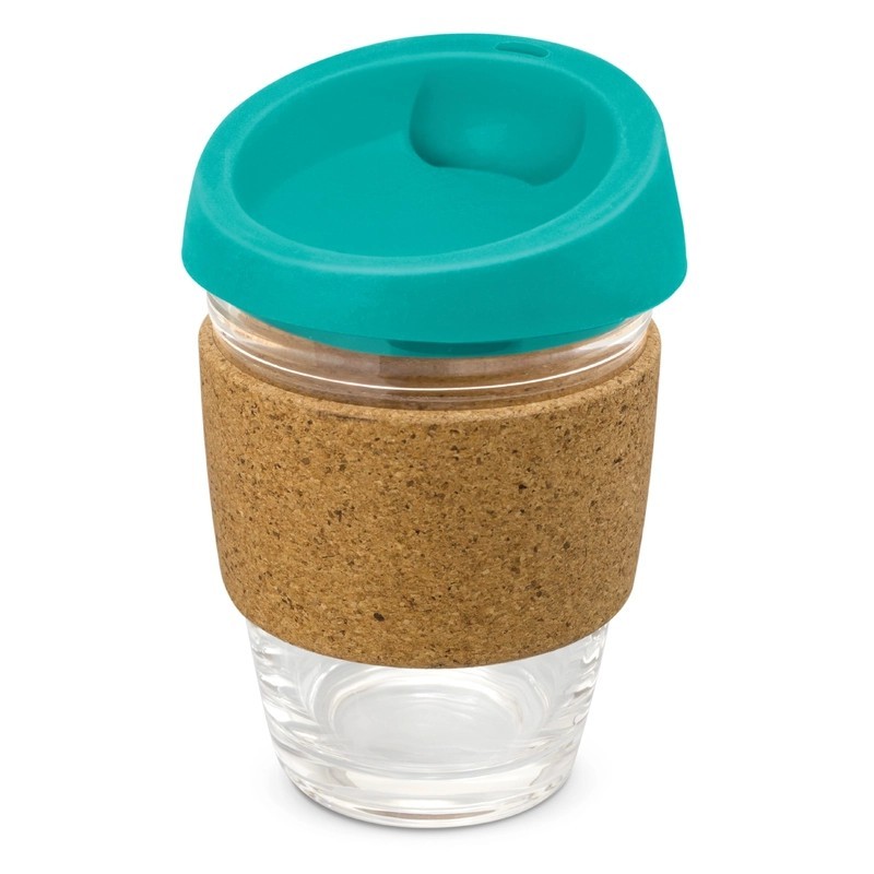 Metro 340ml Glass Coffee Cup with Cork Band